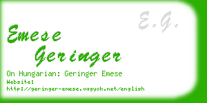 emese geringer business card